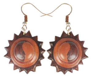 Ohrringe aus Sabo-Wood