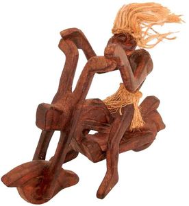 Asmat Biker, Holz-Skulptur Asien