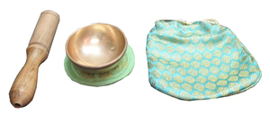 Klangschale aus Indien, mit Tasche und Klppel, wahlweise in 6 cm oder 7 cm Durchmesser