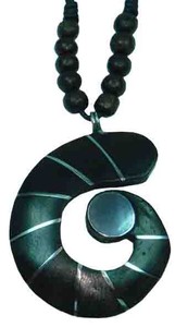 Halskette aus Sonor-Wood/Edelstahl, Holz-Schmuck Modeschmuck, Natur-Schmuck
