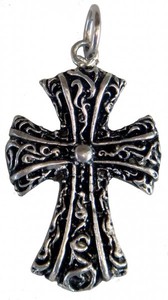 Gothic-Anhnger Verziertes Kreuz, mystischer Schutz-Anhnger
