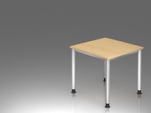 Quadratform-Schreibtisch HS08, 80 x 80 cm, Ahorn