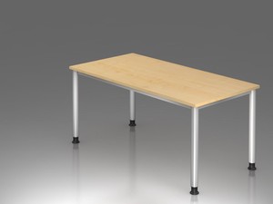 Rechteckform-Schreibtisch HS16, 160 x 80 cm, Ahorn