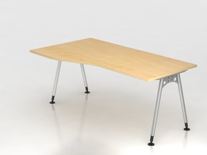 Schreibtisch Scool Ahorn B/T: 1800x1000mm, hhenverstellbar