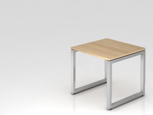Schreibtisch RS08, 80 x 80 cm, hhenverstellbar, Eiche