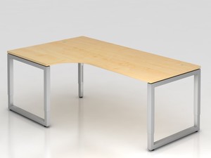 Schreibtisch RS82, 200 x 120 cm, hhenverstellbar, Ahorn