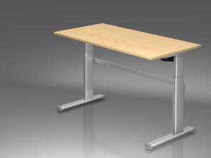 Ergonomic Schreibtisch B/T: 1600x800 mm mit C-Fu