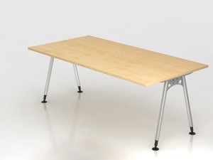 Schreibtisch Scool Ahorn B/T: 2000x1000mm, hhenverstellbar