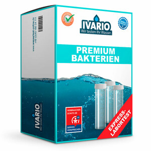Ivario Wassertest Bakterien Premium, auf E.-Coli, Legionellen, Pseudomonaden