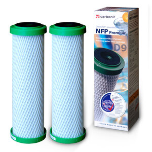 2 Stck NFP Premium D-9, Carbonit Monoblock Wasserfilter