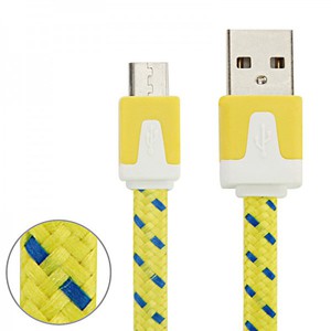 3m USB Daten und Ladekabel Gelb fr alle Smartphone und Tablet Micro USB