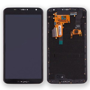 Display LCD Komplett Einheit mit Rahmen fr Motorola Google Nexus 6 XT1100 Schwarz