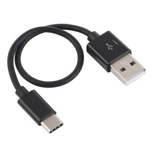 22 cm Daten / Lade Kabel Adapter USB auf Typ-C Schwarz fr verschiedene Smartphones Neu hochwertig