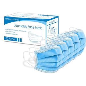 50x Mund Nasen Schutz Einweg Maske Mundschutz Staubmaske Bakterien Schutzmaske