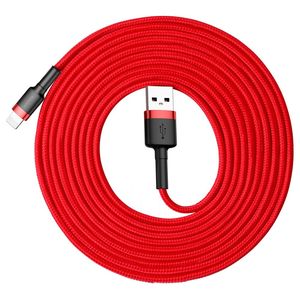 Baseus 2A 8 Pin auf USB Ladekabel Datenkabel 3m Rot Red Zubehr Charging Cable