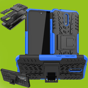 Fr Nokia 2.3 Hybrid Case 2teilig Outdoor Blau Tasche Hlle Cover Schutz