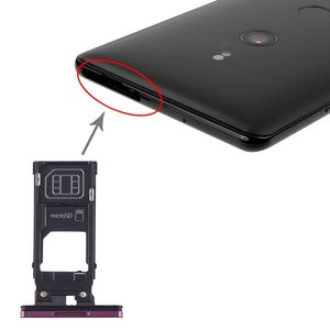 Fr Sony Xperia XZ3 SIM Karten Halter + SIM Karten Halter + Micro SD Card Tray Lila Ersatzteil Zubehr