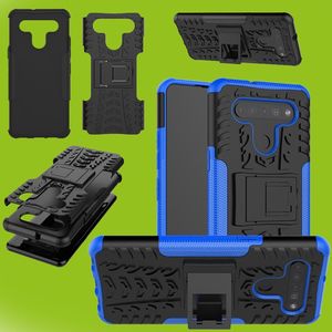 Fr LG K41S Hybrid Case 2teilig Outdoor Blau Handy Tasche Hlle Cover Schutz