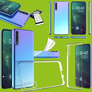 Fr Huawei P Smart S 2020 Silikoncase TPU Transparent + 0,26 H9 Glas Tasche Hlle Schutz Cover