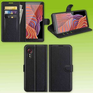 Samsung Galaxy Xcover 5 Handy Tasche Wallet Premium Schwarz Schutz Hlle Case Cover Etuis Neu Zubehr