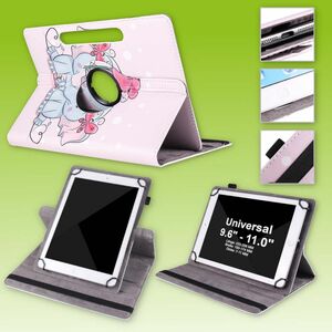 Fr Lenovo Tab E10 TB-X104F 10.1 360 Grad Rotation Universell Motiv 4 Tablet Tasche Kunst Leder Hlle Etuis