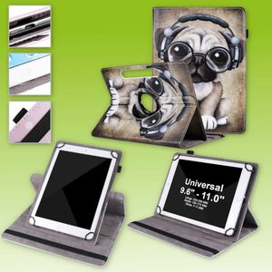 Fr Lenovo Tab E10 TB-X104F 10.1 360 Grad Rotation Universell Motiv 5 Tablet Tasche Kunst Leder Hlle Etuis