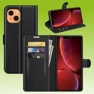 Fr Apple iPhone 13 Handy Tasche Wallet Premium Schwarz Schutz Hlle Case Cover Etuis Neu Zubehr