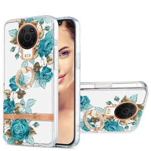 Fr Nokia G20 / G10 Silikon Case TPU mit Ring Flower Motiv 2 Schutz Hlle Cover