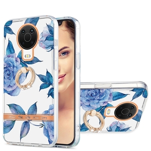 Fr Nokia G20 / G10 Silikon Case TPU mit Ring Flower Motiv 3 Schutz Hlle Cover