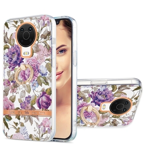 Fr Nokia G20 / G10 Silikon Case TPU mit Ring Flower Motiv 6 Schutz Hlle Cover