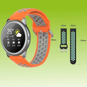 Fr Xiaomi Haylou Solar LS05 Kunststoff / Silikon Armband Watch Uhr Grau / Orange Ersatz Arm Band