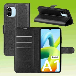 Fr Xiaomi Redmi A2 / A1 Handy Tasche Wallet Premium Schutz Hlle Case Cover Etuis Neu Zubehr Schwarz