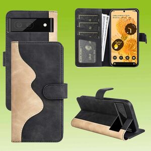 Fr Google Pixel 7 Design Handy Tasche Wallet Premium Schwarz Schutz Hlle Case Cover Etuis Neu Zubehr