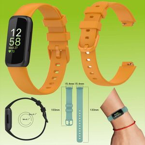 Fr Fitbit Inspire 3 Watch Uhr Kunststoff / Silikon Armband Ersatz Arm Band Ersatz Gelb Gre L / Mnner 