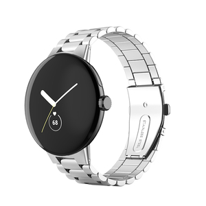 Fr Google Pixel Watch 1 + 2 Stahl Metall Armband Silber Smart Uhr Neu