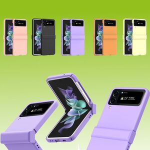 Fr Samsung Galaxy Z Flip4 Dreiteiliges Macaron-Set Handyhlle Hlle Etuis Cover Case Tasche Schutz Zubehr Silikon TPU Kunststoff