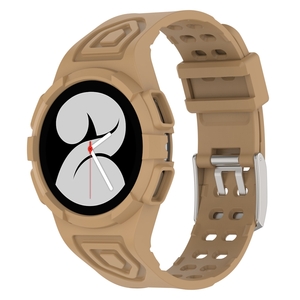 Fr Samsung Galaxy Watch 5 40mm Silikon Uhrenarmband mit integriertem Gehuse Coffee Ersatz Armband Smart Uhr