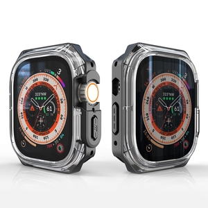 Fr Apple Watch Ultra 1 + 2 49mm Uhr Gehuse Schutz Case Hlle Schwarz