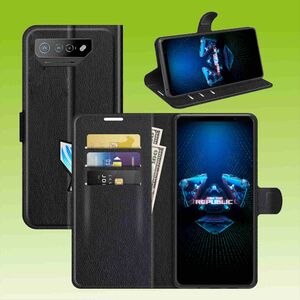 Fr Asus ROG Phone 7 / 7 Ultimate Handy Tasche Wallet Premium Schutz Hlle Case Cover Etuis Neu Zubehr Schwarz