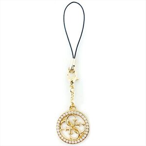 Guess Phone Strap 4G Rhinestone Charm Accessoires Anhnger Gold