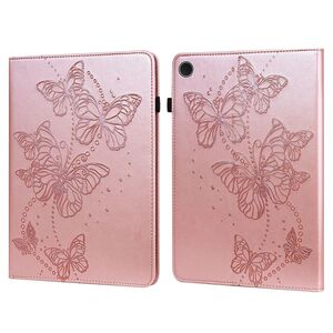 Fr Samsung Galaxy Tab A9 Plus Schmetterling Muster 2 Kunstleder Hlle Cover Tasche Case Pink