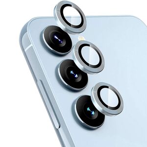 Fr Samsung Galaxy A15 Aluminium Ring Kamera + H9 Hart Glas Blau