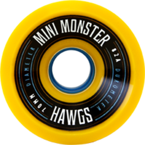 Hawgs Longboard Wheels Mini Monsters 70mm 82a Yellow