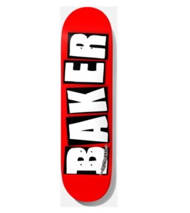Baker Skateboard Deck Brand Logo White red/white 8.125