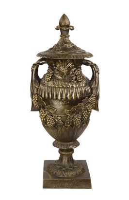 Casa Padrino Antik Stil Gartenfigur Urne - Gusseisen - Bronze Look