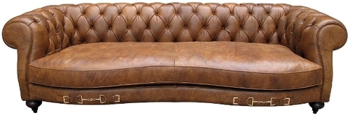 Casa Padrino Echtleder 2,5-Sitzer Sofa Columbia Braun 218 x 105 x H. 73 cm - Luxus Qualitt