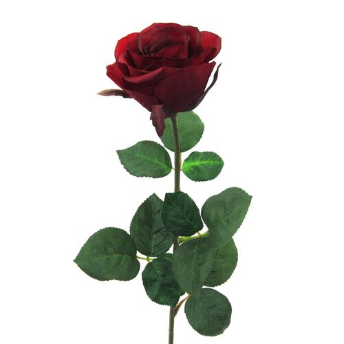 Gartenrose 68 cm Blte: 6 cm rot Langstiel Kunstblume Kunstrose 