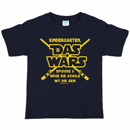 Kinder T-Shirt Kindergarten Das Wars navy Schulanfang Zuckertte