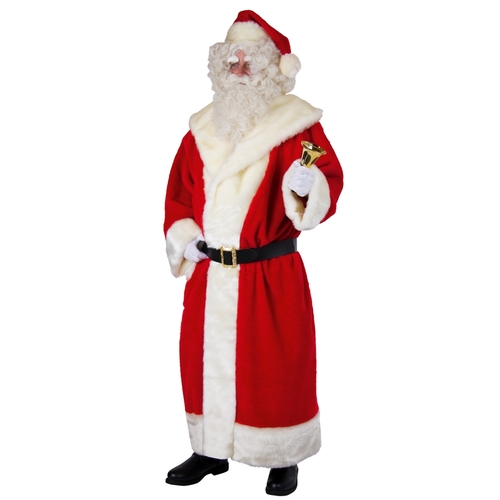 Weihnachtsmann Kostm Deluxe mit Mantel Mtze Grtel fr Herren