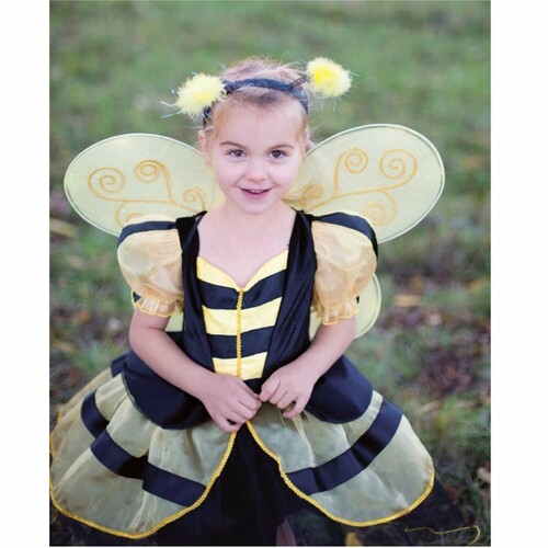 Bienen Kostm fr Kinder Kleid schwarz-gelb